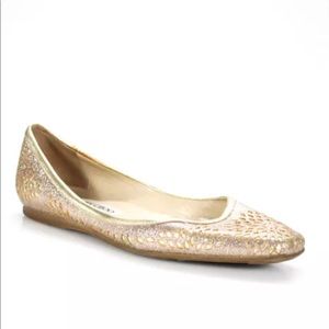 Jimmy Choo Gold Flats